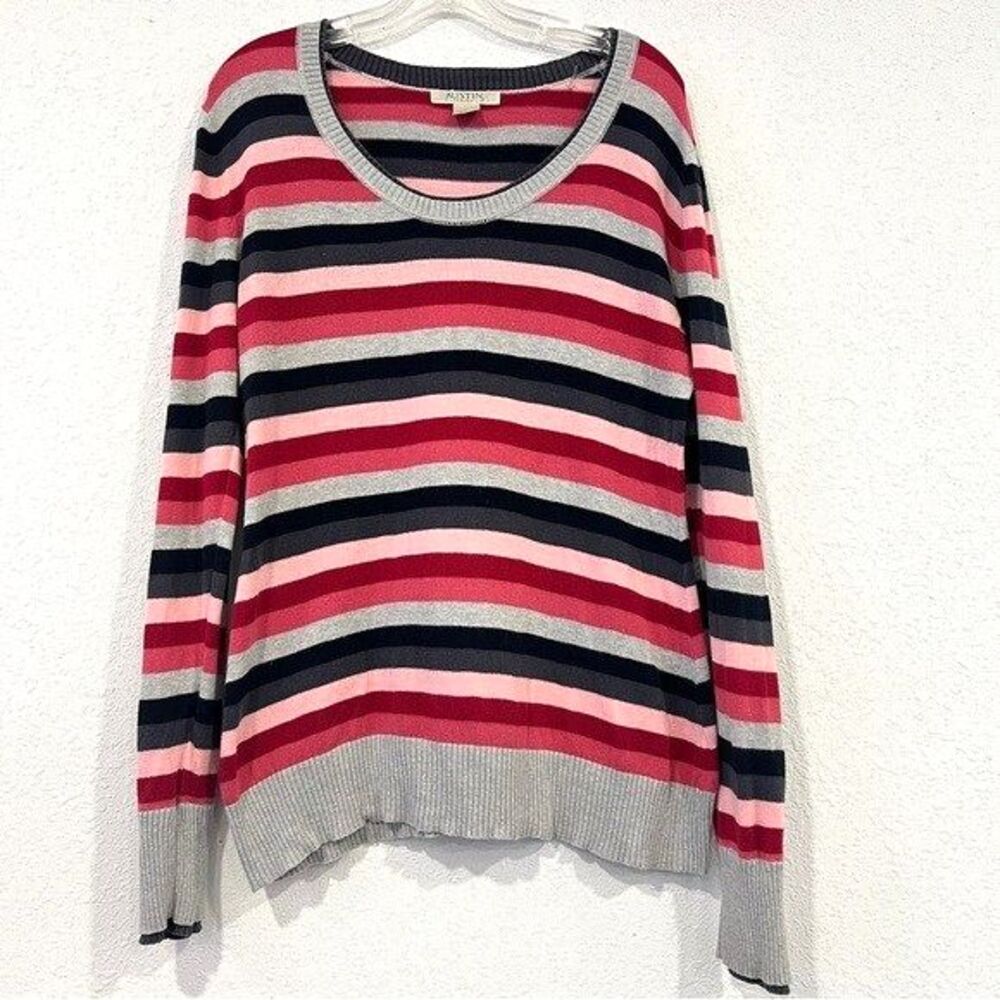 Austin Clothing Co. Womens Long Sleeve Multicolor Knit Sweater Size Large
